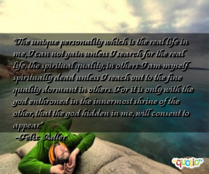 The unique personality which is the real