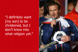 soccer (okay, rest of the world, “football”) player David Beckham ...