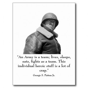 George Patton and Quote Post Card