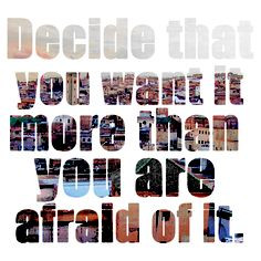 To you, Fear, I say, 