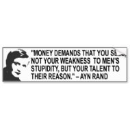 Ayn Rand Quote Bumper Sticker bumpersticker