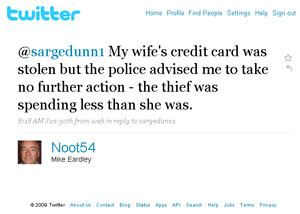 Tweet about credit cards from noot54