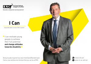 David Blunkett campaign poster shows a large image of him wearing a ...