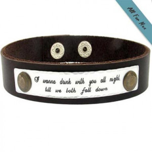 Quote Engraved Bracelet for Men / Personalized Leather Cuff