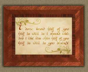 Bilbo Baggins' Party Speech Quote - Lord of the Rings Poster Print