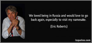 We loved being in Russia and would love to go back again, especially ...