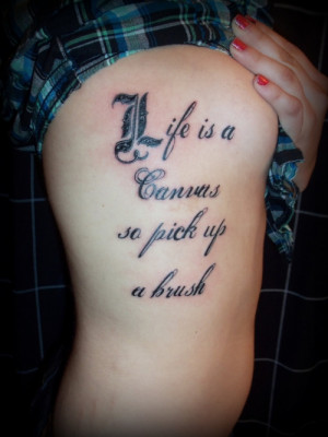 Side Tattoo Quote