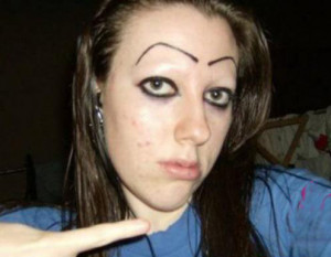 bad eyebrows, worst eyebrows, funny eyebrows, bad makeup, ugly ...
