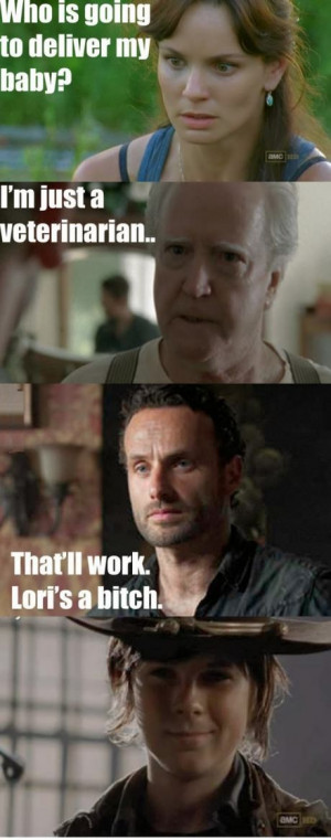funny-picture-the-walking-dead-lori-carl-baby