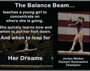 Items similar to Gymnastics Balance Beam Quote Poster Wall Art ...