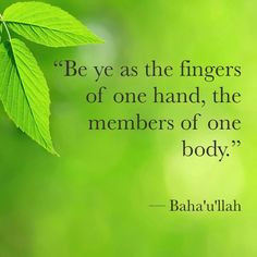 ... ye as the fingers of one hand, the members of one body.