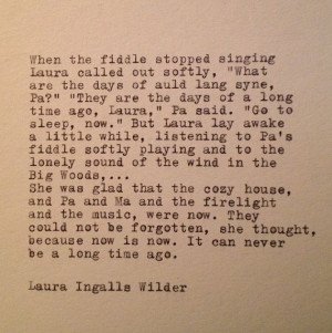 Laura Ingalls Wilder Quote Typed on Typewriter by farmnflea, $13.00