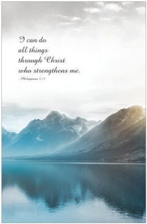 Philippians 4:13 Poster Print. Christian Bible Verse, 