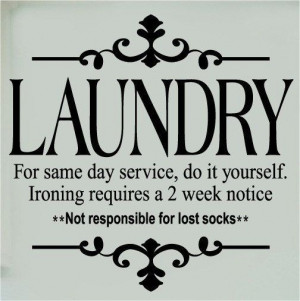 Laundry For Same Day Service Do it Yourself by JustSayinDecals, $24.00
