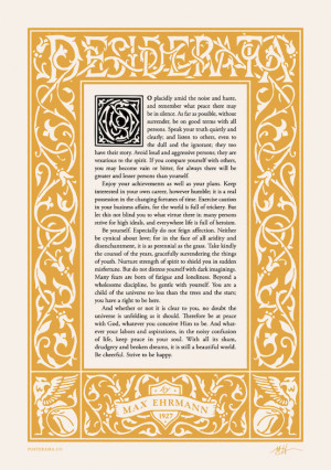 Inspirational quotes: Desiderata typography poster 12