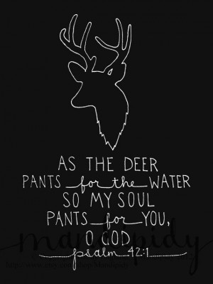 Deer Psalm 42:1 Illustrated Print by by Mandipidy on EtsyBible Verses ...