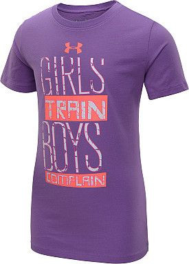 under armour girls girls train uv short sleeve t shirt
