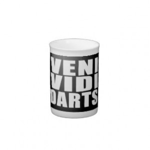 Funny Darts Players Quotes Jokes : Veni Vidi Darts Bone China Mugs