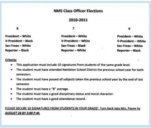 ... Student Government Officers: Only Whites Can Run For President