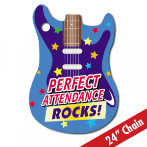Home > Perfect Attendance Rocks Award Tag With 24
