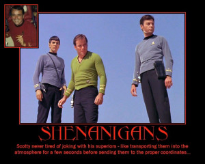 Shenanigans --- Scotty never tired of joking with his superiors - like ...