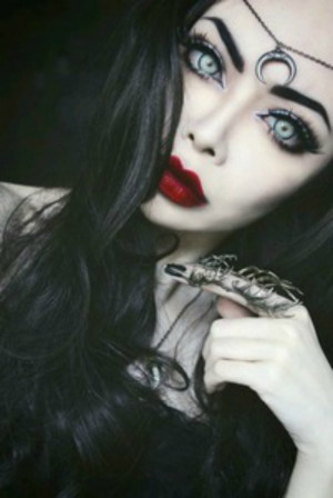 ... perfect, red, style, trucco, tumblr, vampire, white, wicca, witch, wow