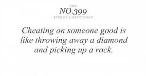 Cheating On Someone Good Is Like throwing away a Diamond and Picking ...
