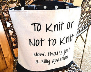 Tote, Grandma Gift, Knitting Bag, Knitting Project Bag, Knitting ...