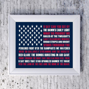 ... Art Print - Memorial Day Decor - Americana - American Flag Print