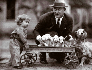 Ty Cobb with young fan