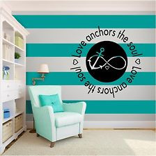 New Love Anchors Infinity Symbol Inspirational Vinyl Wall Art quote ...