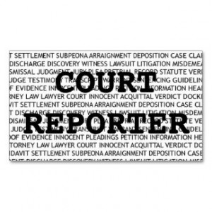Court Reporter Words Business Card
