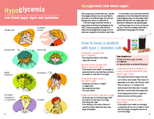 diabetic teaching tool for nurses | sample page from the pamphlet