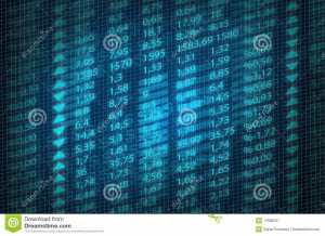 Illustration of stock exchange quotes.