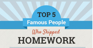 Top 5 Famous People Who Skipped Homework Infographic