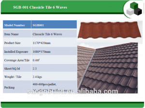 color corrugated al zn stone coated metal roof tile roofing sheet