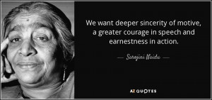 Sarojini Naidu Quotes