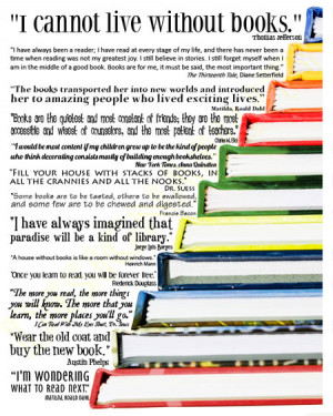Here you have some famous quotes about books