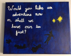 Disney inspired Peter Pan quote 8x1 0 canvas painting ...