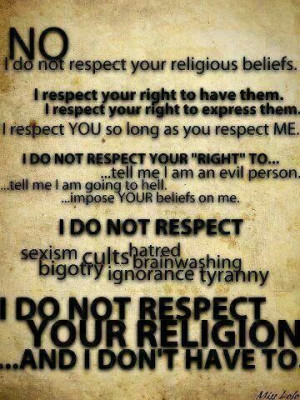 Respect religious beliefs