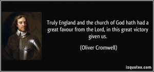 ... from the Lord, in this great victory given us. - Oliver Cromwell