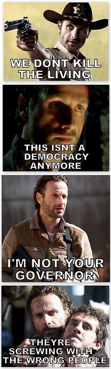 The evolution of Rick Grimes, my favorite is im not your governor and ...