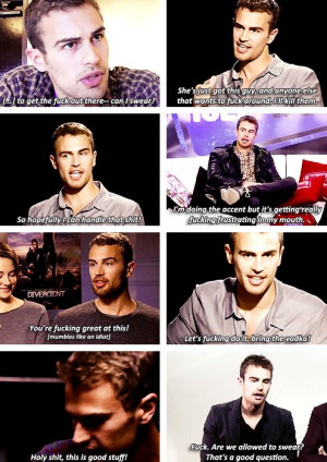 theo james + swearing