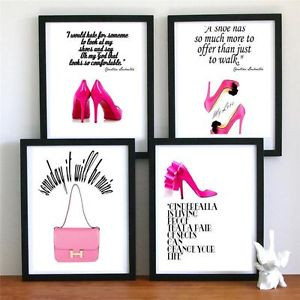 Details about 4 chanel SHOE & BAG quote VTG Poster FINE Art Print wall ...