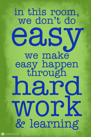 Inspirational Picture Quote Hard Work and Learning