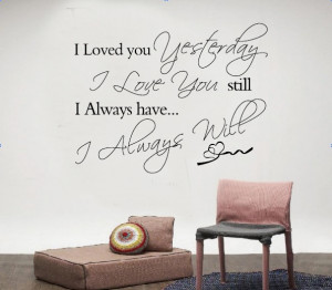 Love You Always Wall Quotes Decals Removable Stickers Home Decor Black