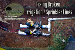 Fixing Broken Irrigation Sprinkler Lines Hoses Pipes Nashville TN We