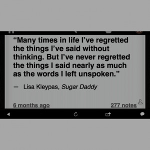 Words I left unspoken...