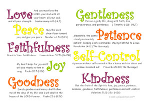 Nine Fruits of The Holy Spirit