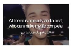 Justin Bieber song lyrics